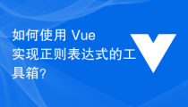 如何使用 Vue 实现正则表达式的工具箱？