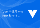 Vue 中使用 v-show 和 v-if 控制元素显示隐藏的技巧