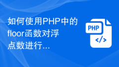 How to round down a floating point number using the floor function in PHP