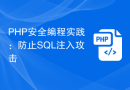PHP安全编程实践：防止SQL注入攻击
