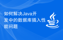 如何解決Java開發(fā)中的數(shù)據(jù)庫插入性能問題