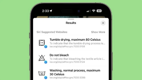 iOS 17“照片”App新增功能：Visual Lookup助你轻松识别洗涤标志