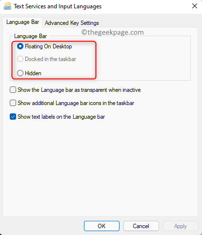 How to show and hide the language bar in win11