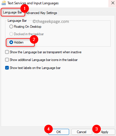 How to show and hide the language bar in win11