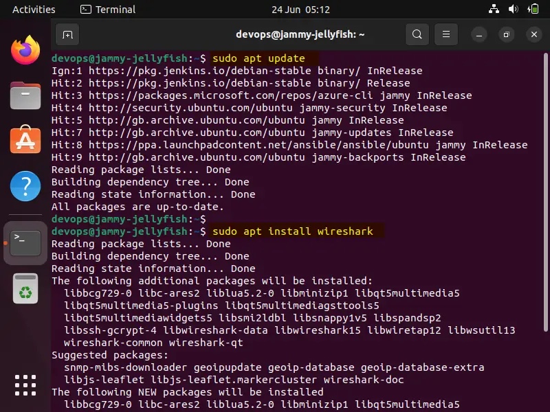 如何在 Ubuntu 22.04 中安装和使用 Wireshark