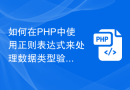 如何在PHP中使用正则表达式来处理数据类型验证和提取