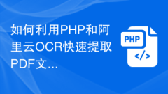 PHP と Alibaba Cloud OCR を使用して PDF ファイルからテキストをすばやく抽出するにはどうすればよいですか?