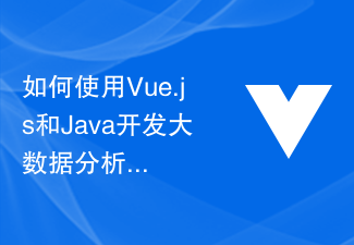 Vue.js와 Java를 사용하여 빅데이터 분석 및 처리 솔루션을 개발하는 방법