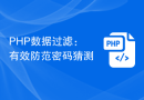 PHP数据过滤：有效防范密码猜测