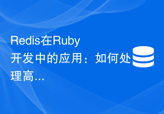 Ruby 개발에 Redis 적용: 높은 동시 사용자 데이터를 처리하는 방법