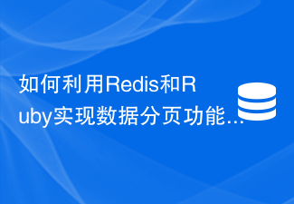 Cara menggunakan Redis dan Ruby untuk melaksanakan fungsi halaman data