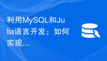 利用MySQL和Julia语言开发：如何实现数据缺失值处理功能
