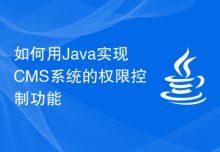 如何用Java实现CMS系统的权限控制功能