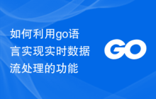 如何利用go语言实现实时数据流处理的功能