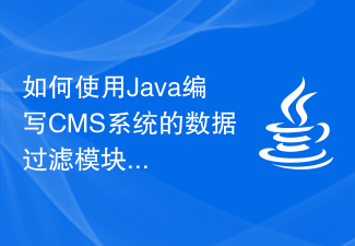 How to use Java to write the data filtering module of CMS system