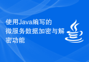使用Java编写的微服务数据加密与解密功能