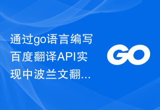 Write Baidu Translation API in Go language to implement Chinese-Polish translation function