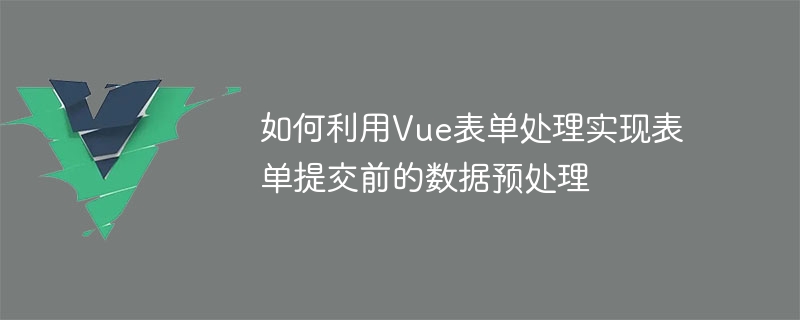 如何利用Vue表单处理实现表单提交前的数据预处理