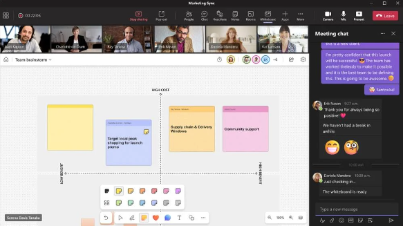Microsoft Whiteboard推出全新工具栏，促进团队合作！
