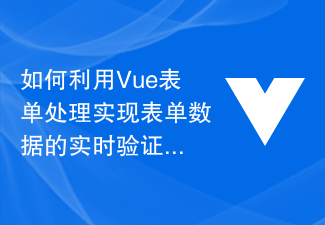 Cara menggunakan pemprosesan borang Vue untuk mencapai pengesahan masa nyata data borang