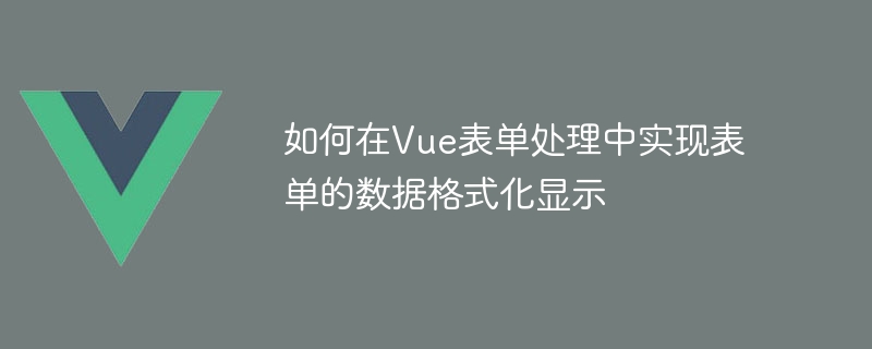 Vueフォーム処理でフォームデータのフォーマットされた表示を実装する方法