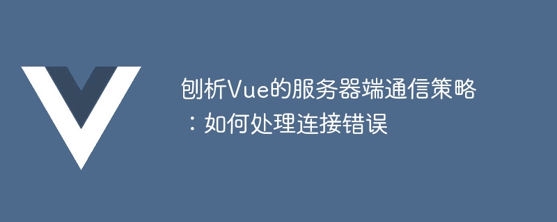 Vue のサーバー側通信戦略の分析: 接続エラーの処理方法