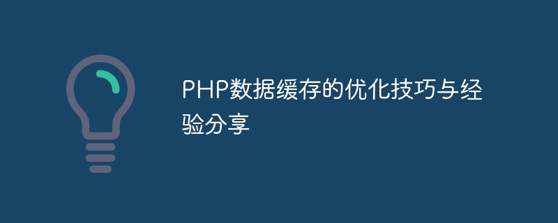 Petua pengoptimuman dan perkongsian pengalaman untuk caching data PHP