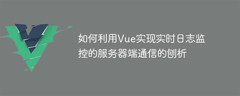 실시간 로그 모니터링을 위해 Vue를 사용하여 서버 측 통신을 구현하는 방법에 대한 분석