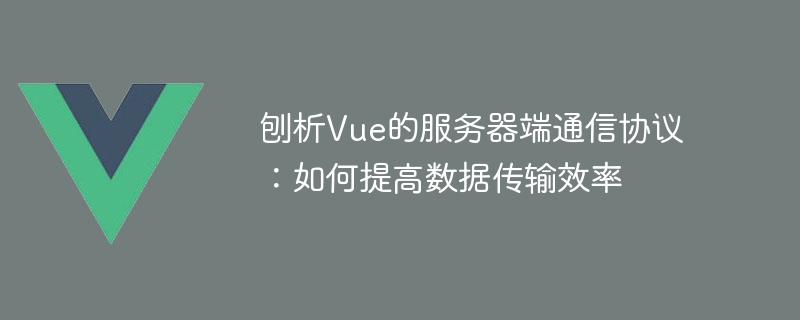 Analyzing Vues server-side communication protocol: how to improve data transmission efficiency