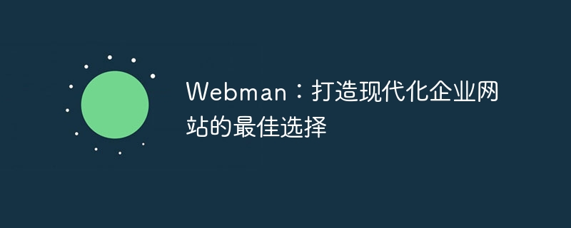 Webman: 현대적인 기업 웹사이트 구축을 위한 최고의 선택