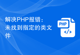 Selesaikan ralat PHP: Fail kelas yang ditentukan tidak ditemui