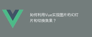 如何利用vue实现图片的幻灯片和切换效果？