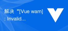 How to solve the '[Vue warn]: Invalid value for' error