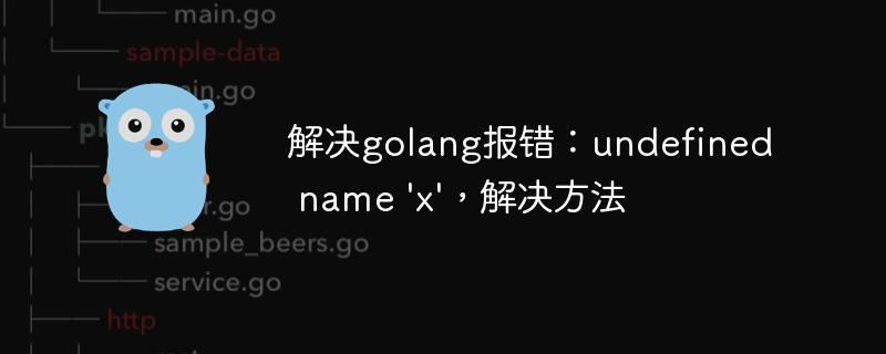 解决golang报错：undefined name \'x\'，解决方法