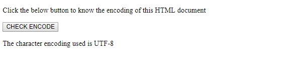 HTML DOM characterSet 属性

HTML DOM characterSet 属性返回当前文档的字符编码集