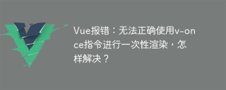 vue报错：无法正确使用v-once指令进行一次性渲染，怎样解决？