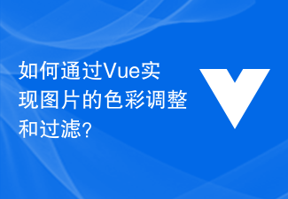 Vue を使用して画像の色調整とフィルタリングを実現するにはどうすればよいですか?