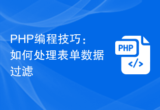 PHP プログラミングのヒント: フォーム データ フィルタリングの処理方法