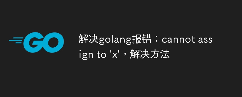 解决golang报错：cannot assign to \'x\'，解决方法