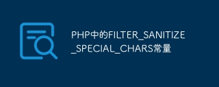 php中的filter_sanitize_special_chars常量