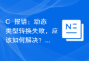 C++报错：动态类型转换失败，应该如何解决？