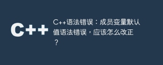 C++ syntax error: The default value of a member variable is syntax incorrect. How to correct it?