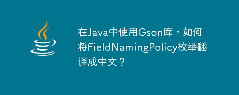 在Java中使用Gson库，如何将FieldNamingPolicy枚举翻译成中文？