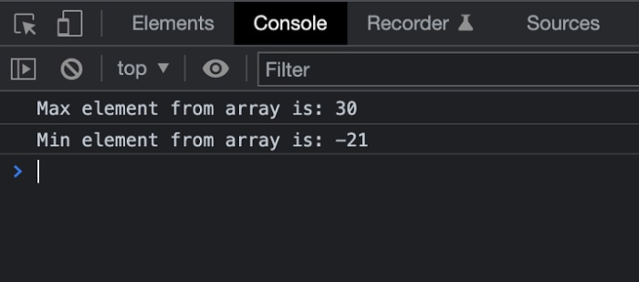 JavaScript: 수학 함수 없이 최소/최대 값을 찾는 방법은 무엇입니까?