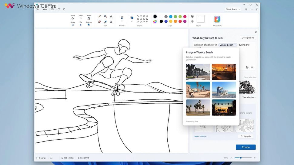 Microsoft希望将AI增强功能引入Windows 11上的Paint，Photos。