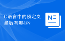 C语言中的预定义函数有哪些？