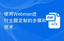 使用Webman进行主题定制的步骤和技术