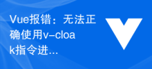 Vue error: Unable to use v-cloak instruction correctly to solve the flashing problem?