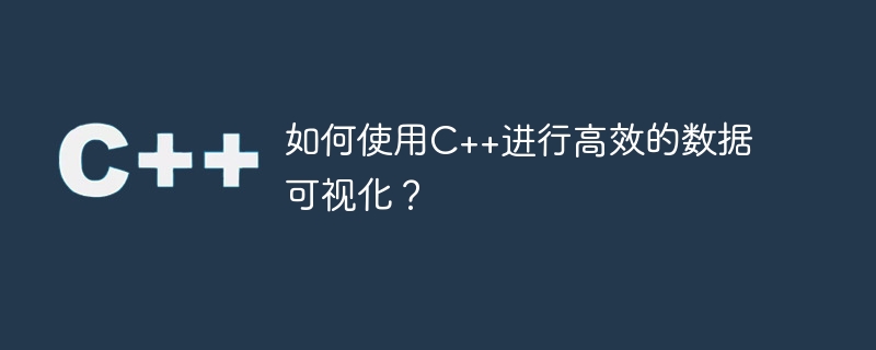 如何使用C++进行高效的数据可视化？