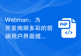 Webman : un framework front-end qui fournit des outils parfaits pour développer des interfaces utilisateur frontales colorées